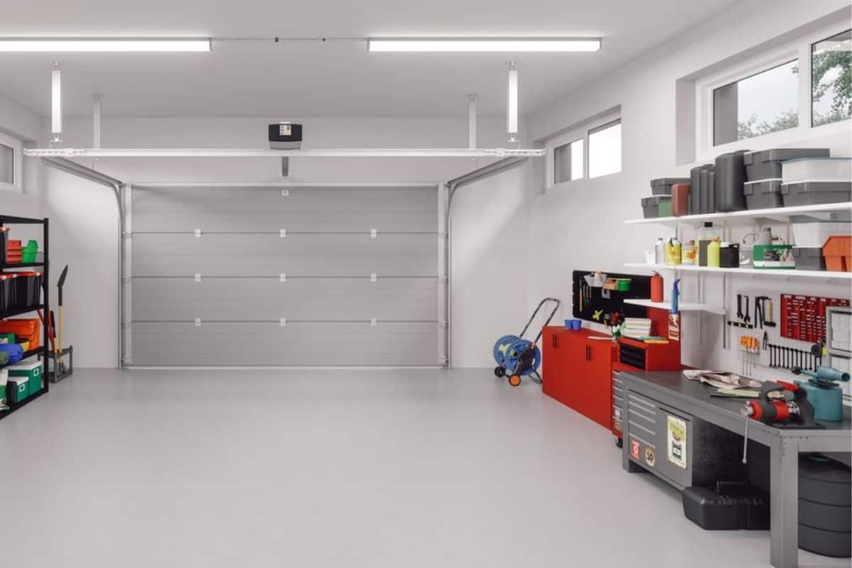 Organized space in a garage
