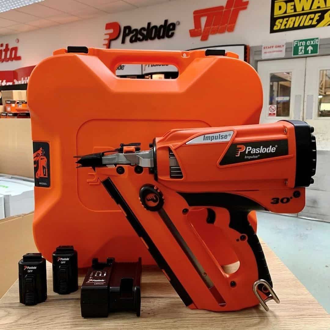 Nailer with box and charger