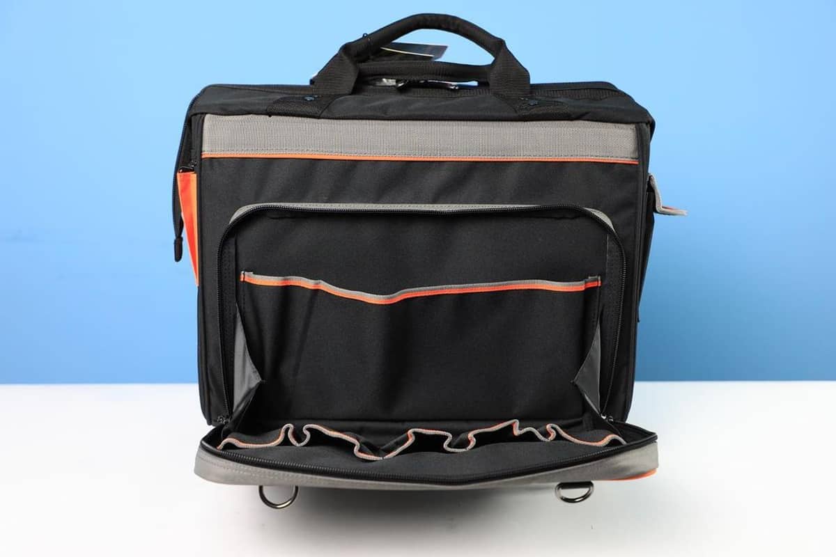 Klein tool bag with open pocket