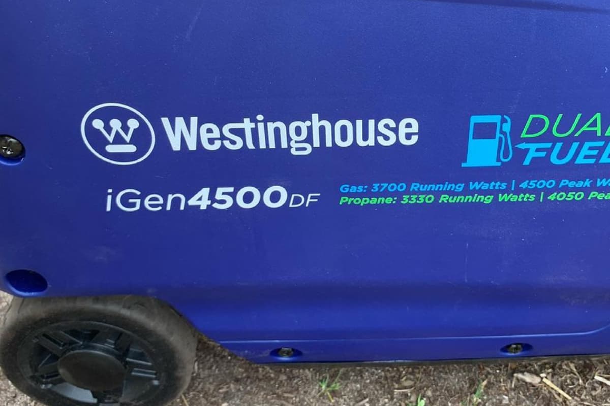 Westinghouse dual fuel generator