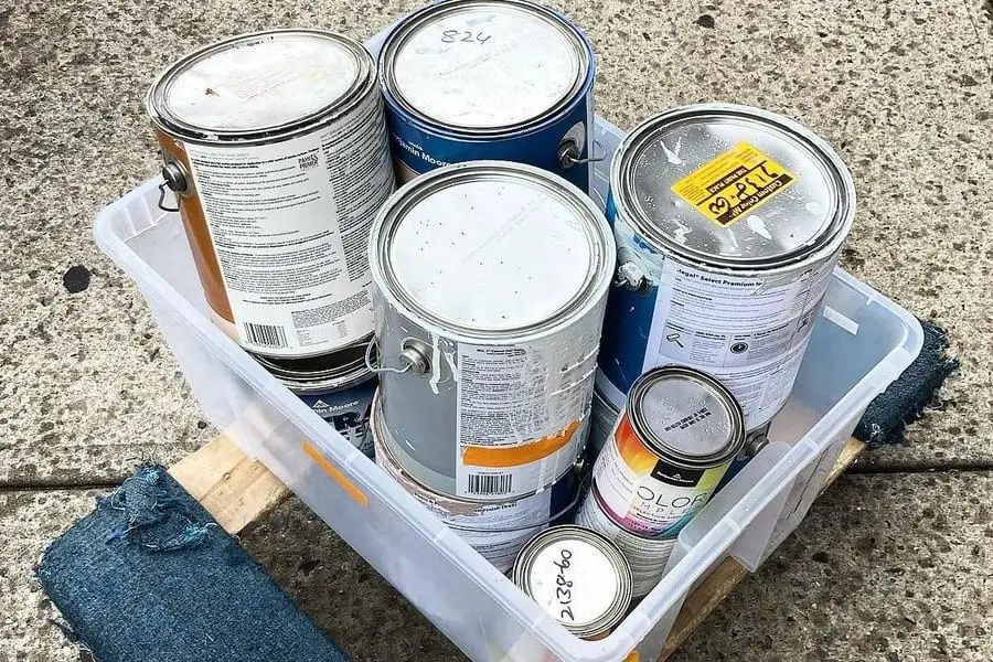 dispose painte boxes