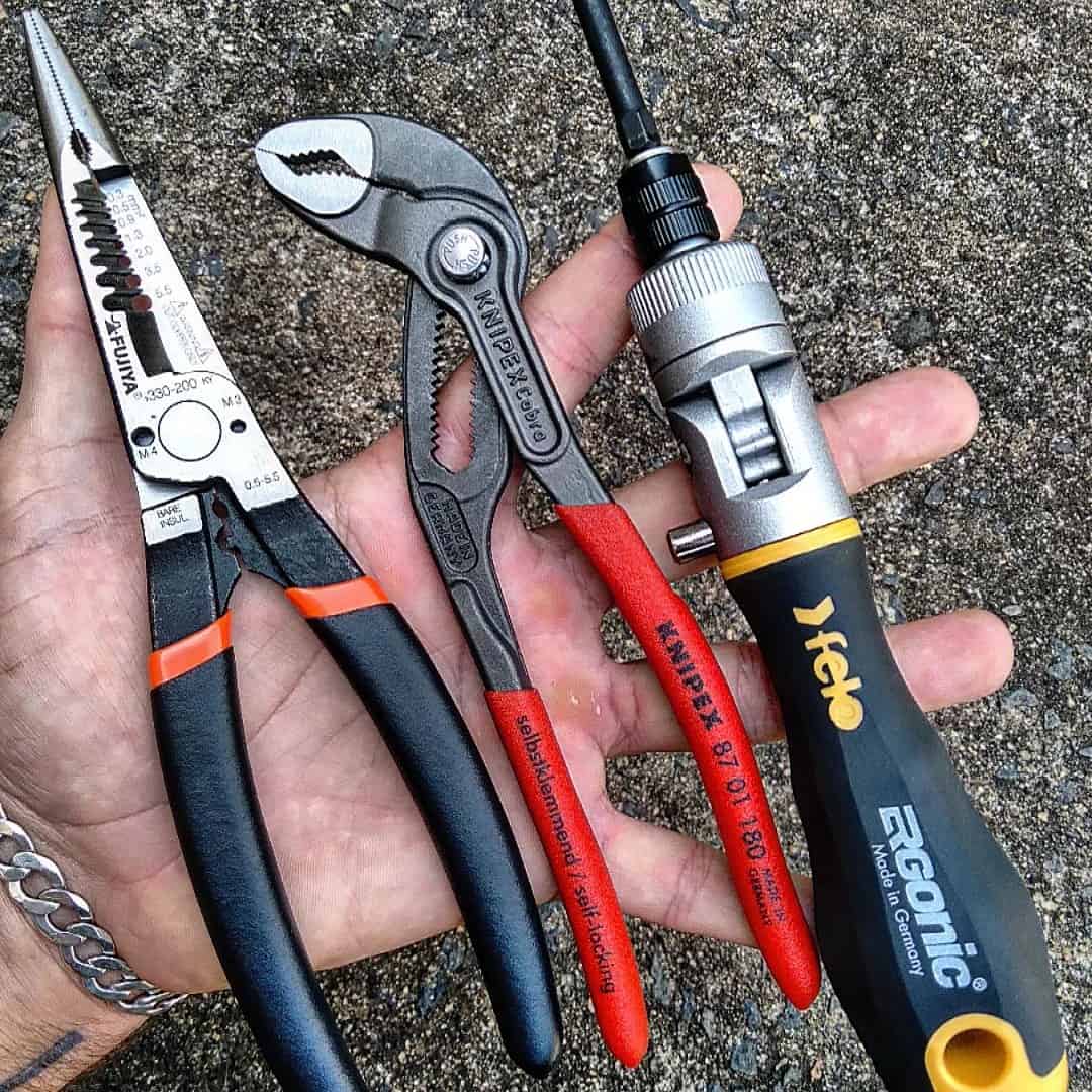 three tools in the palm of your hand