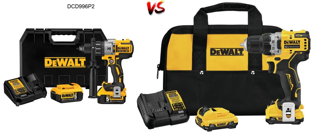 Dewalt hammer drill comparison hot sale